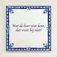 Delfts Blauw tegeltje - Boers