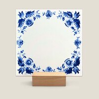 Delfts Blauw tegeltje truttig blanco