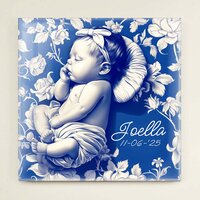 Delfts Blauw tegeltje - Geboren