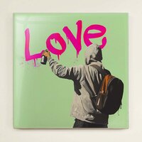 Tegeltje - Love graffiti