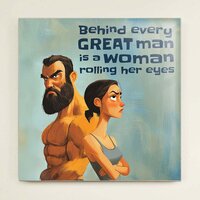 Grappig tegeltje - Great man