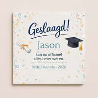 Geslaagd tegeltje met naam
