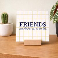 Tegeltje met eigen tekst - Blokjes