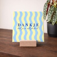 Tegeltje met eigen tekst - Wavey