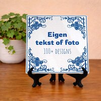 Delfts blauw tegeltje - Lichtblauw