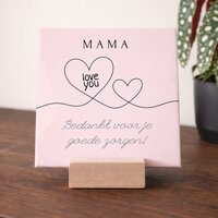 Moederdag tegeltje - Hartjes