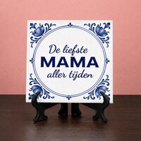Moederdag tegeltje - Delfts blauw