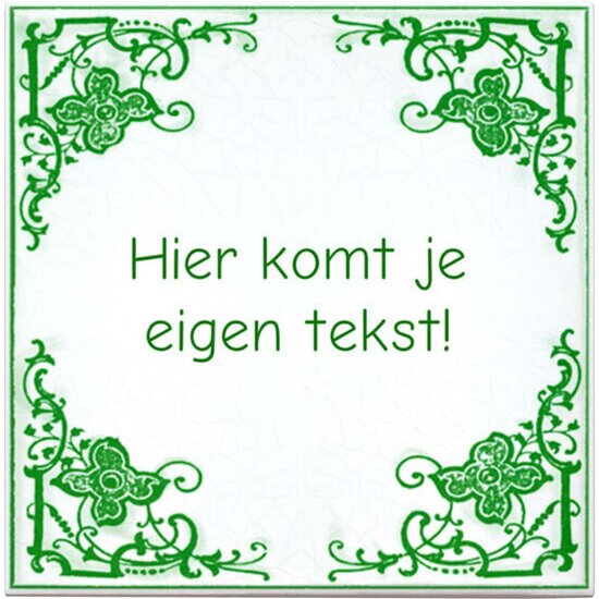 Tegeltje Vrolijk groen (nr.23)