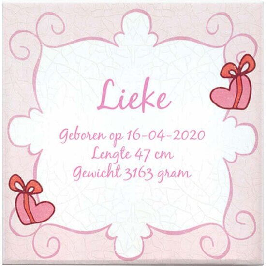 Geboorte tegeltje meisje (nr.8)v