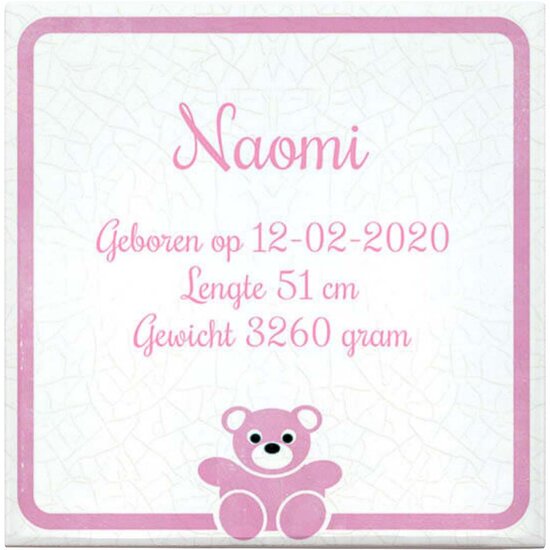 Geboorte tegeltje meisje (nr.6)