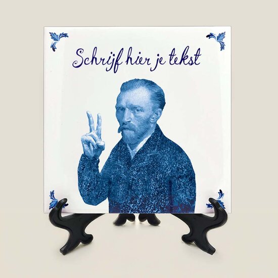 Delfts Blauw tegeltje - van Gogh