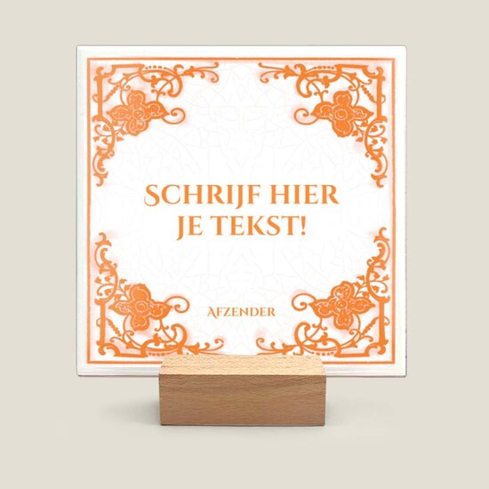 Oranje tegeltje (bekend van TV)