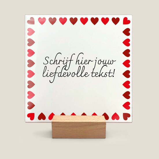 Rood Valentijns tegeltje
