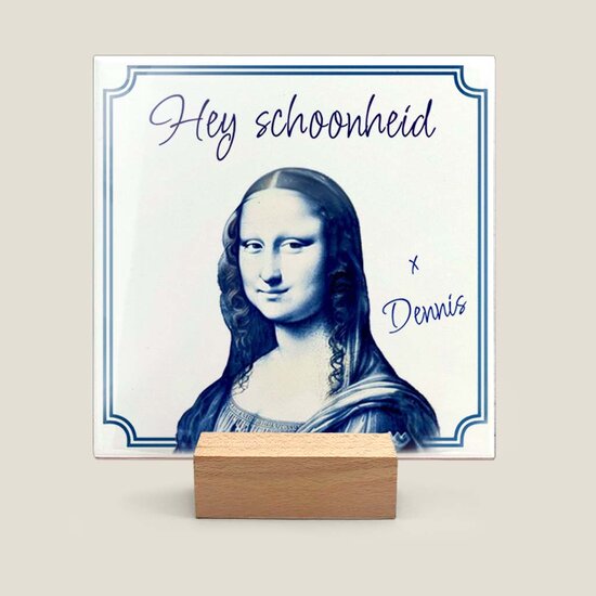 Delfts Blauw tegeltje - Mona Lisa