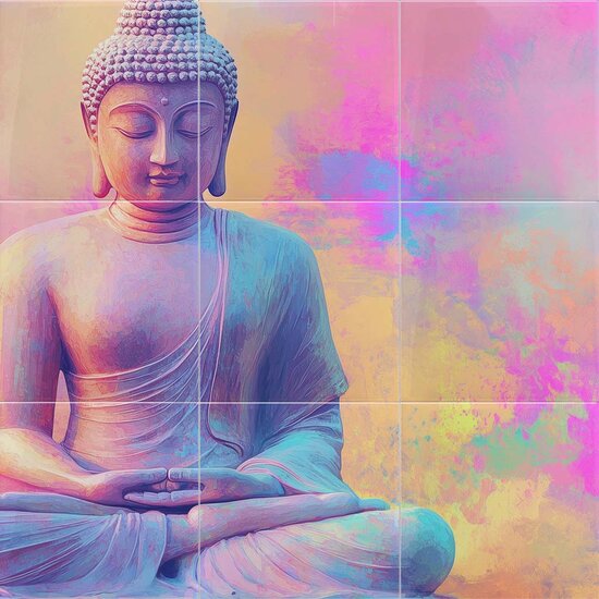 Tegeltableau Buddha