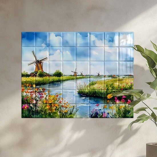 Tegeltableau Molens