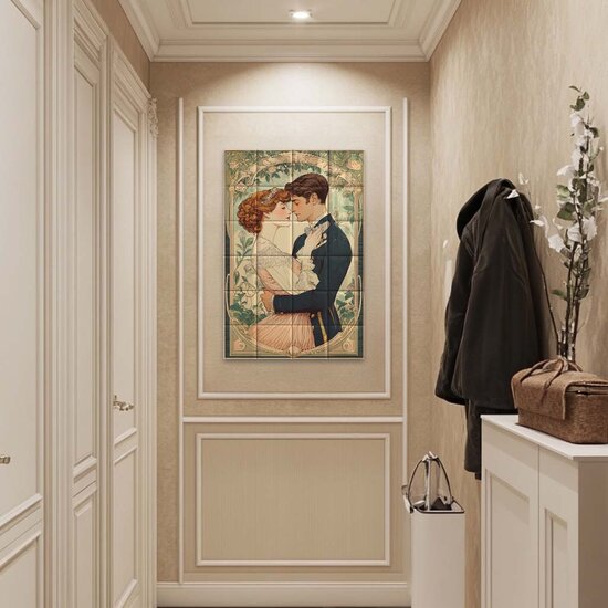 Tegeltableau Art Nouveau