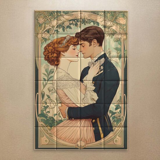 Tegeltableau Art Nouveau