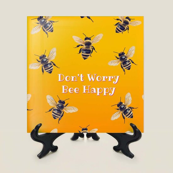 Tegeltje - Don&#039;t Worry Bee Happy