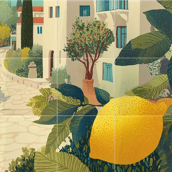 Tegeltableau Mediterraans