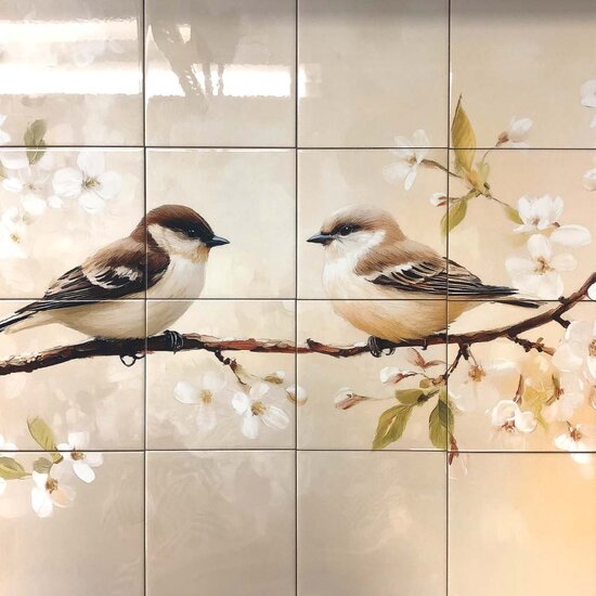 Tegeltableau Vogels