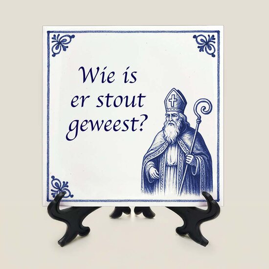 Delftsblauw tegeltje - Sinterklaas