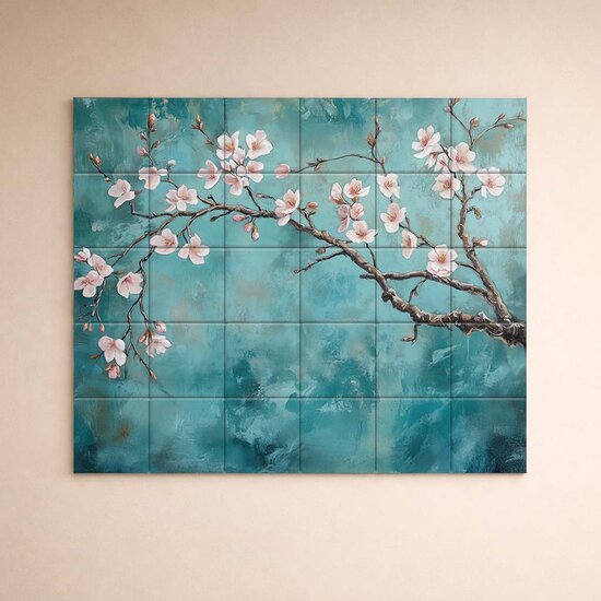 Tegeltableau Bloesem