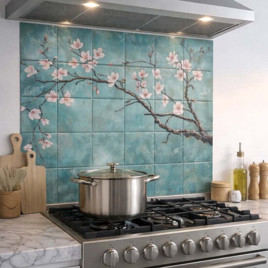 Tegeltableau Bloesem