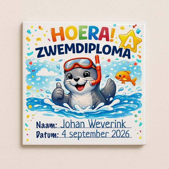 Zwemdiploma A tegeltje