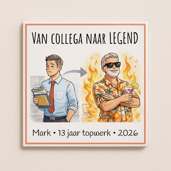 Pensioen tegeltje - Legend