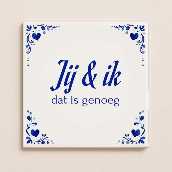 Delfts blauw tegeltje - Liefde