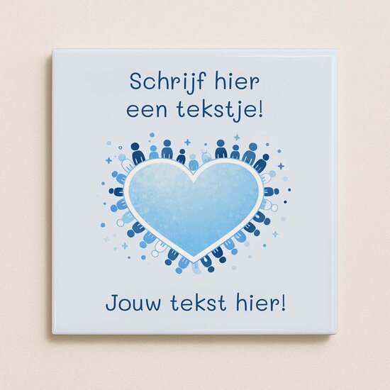Bedankt tegeltje - Groot hart