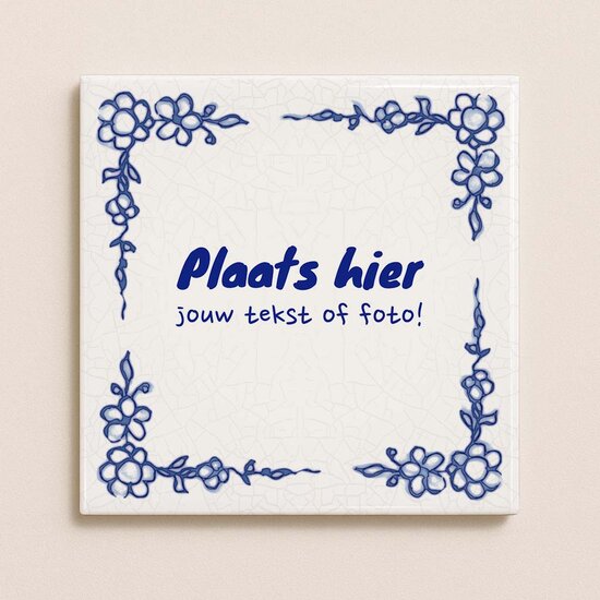 Vrolijk Delfts Blauw tegeltje