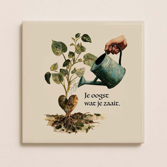 Spreuktegel - Je oogst wat je zaait