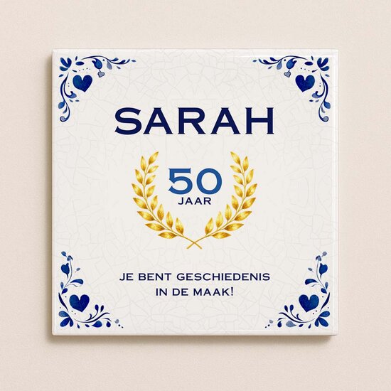 Verjaardag tegeltje - Sarah