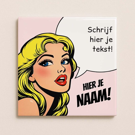Trendy tegeltje - Vrouw