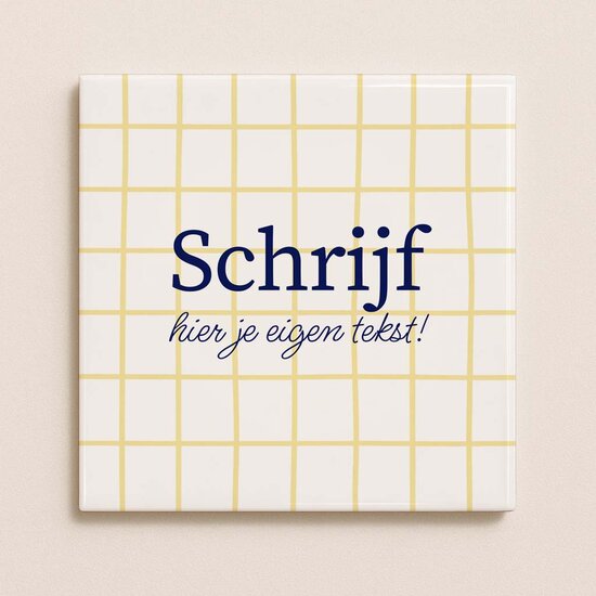 Tegeltje met eigen tekst - Blokjes