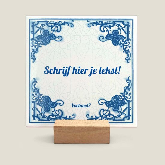 Delfts blauw tegeltje - Lichtblauw