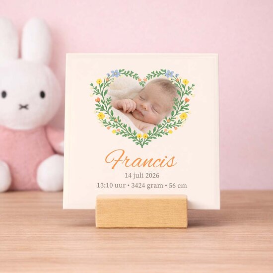 Geboortetegeltje - Hart