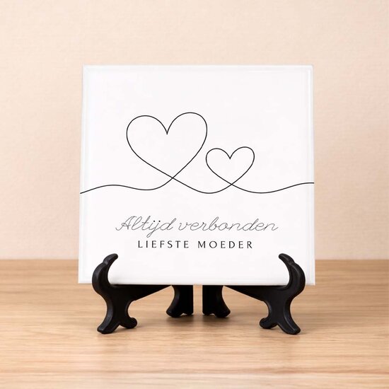 Moederdag tegeltje - Hartjes