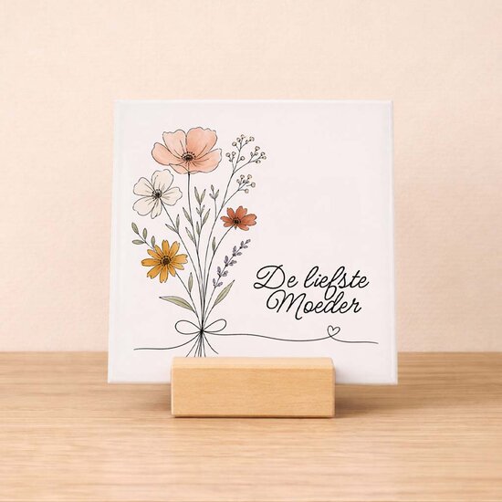Moederdag tegeltje - Bloemen