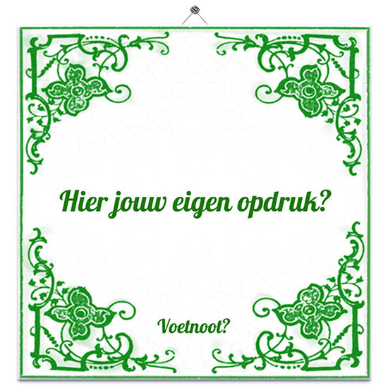 Tegeltje Vrolijk groen (nr.23)