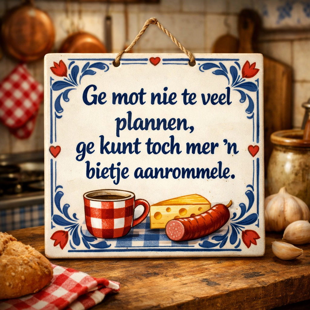 Brabantse spreuken en gezegdes voor op een tegeltje