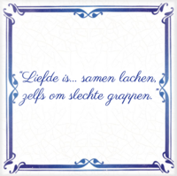 Geregistreerd partnerschap tegeltje cadeau geven