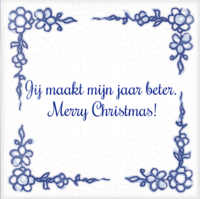 Maak liefdevolle kerstwensen voor op een tegeltje