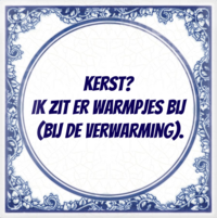 Grappige kerstwensen voor op een tegeltje