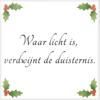 21x kerstspreuken over licht voor op een tegeltje