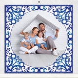 Delfts Blauw tegeltje met foto (nr. 30)