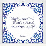 Delfts Blauw tegeltje met foto (nr. 30)