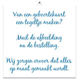 Kaartje op een tegeltje
